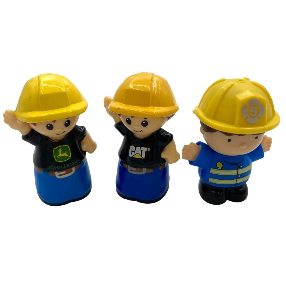 Mega Bloks John Deere, Cat ,Policeman Figures Replacement Pieces 3 in